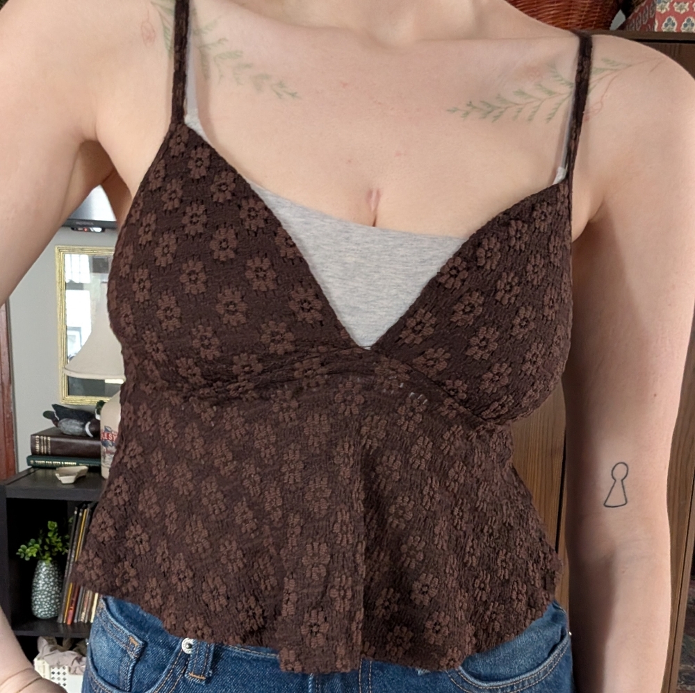 Brown Beachy Tank Top